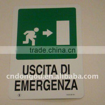 wall mounted emergency exit sign