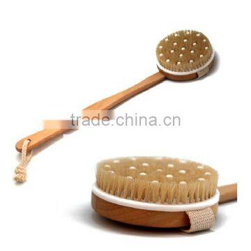 Boar Bristle Long Handle Wooden Bath Body Back Brush