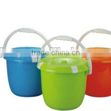 colorful big round plastic water bucket with lid