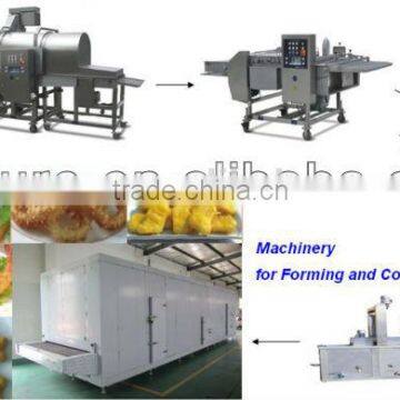 Chicken Nuggets Machine Production Line, Chicken Nuggets Making Machine, Chicken Popcorn