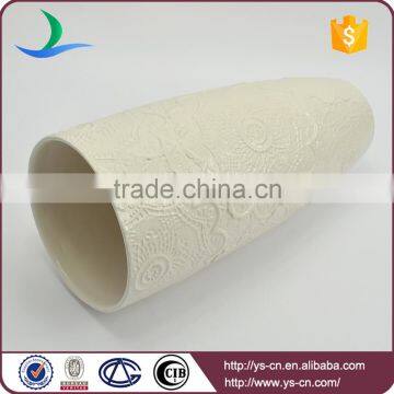 Hot Promotion Floral Design Embossed Dolomite Ikebana Vases Wholesale photo-3