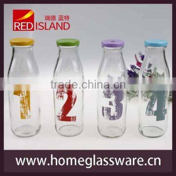 350ml 580ml milk beverage juice glass bottle factory wholesale