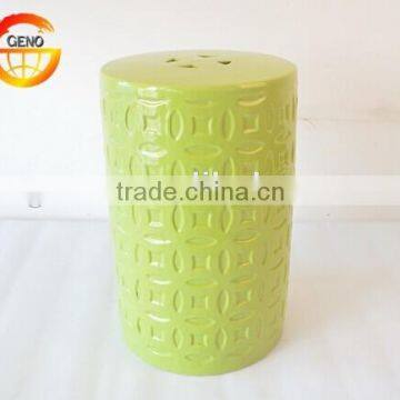 light green high quality indoor&outdoor ceramic stool