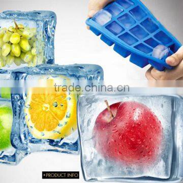 Amazon hot seller silicone quadrate ice cube tray