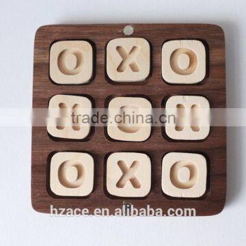 Travel Tic Tac Toe Game - Handmade walnut Intellectual games for parents & children