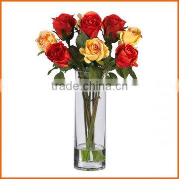 Hot selling tall glass vases for flower arrangements