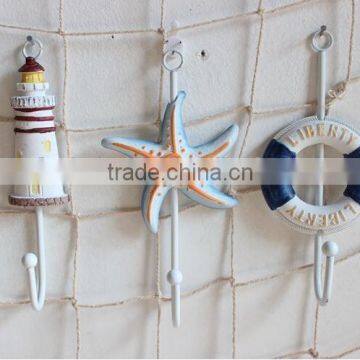 CY077 Mediterranean Style Decorative Wall Hanging Tag Hook Decorative Wall Hanging Tag Fish Animal Seashell Hanging Tag photo-2