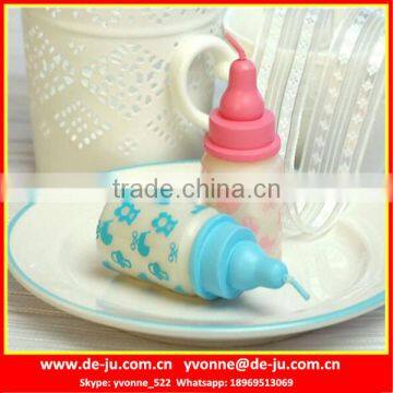 Small White Paraffin Baby's Feeder Bottle Shaped Candles