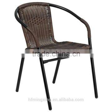Outdoor Dark Brown Rattan Stack Chair photo-3