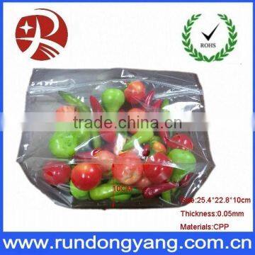 Transparent Plastic CPP Stand up Pouch Bag / Slider Zip Lock Fruit Bag for Grape photo-3