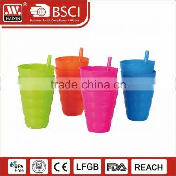 Summer hot sale cheap eco-friendly decorative plastic design ice cream cup price with straw