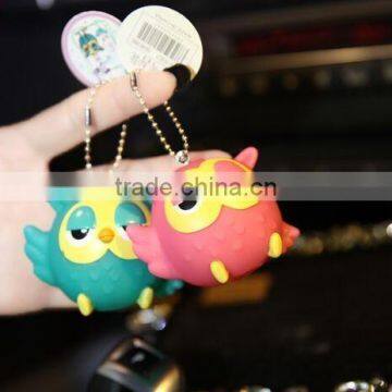 Lovely Cartoon 3D Soft Pvc Keychain,Custom Promotional Soft PVC Rubber Cartoon Keychain,Mini owl plastic keychains