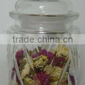 ZIBO wholesale hot selling clear candy cookie jar with dome lid