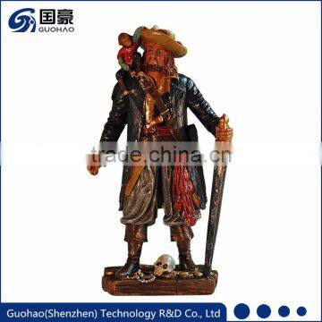 Mediterranean table decor caribbean pirates sculpture