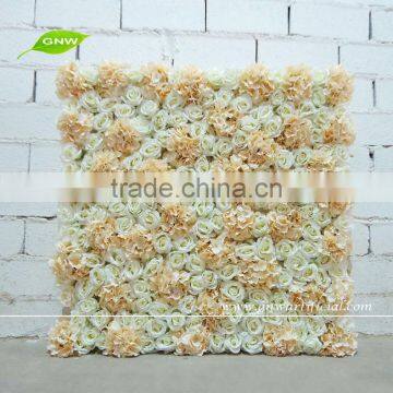 GNW FLW1606012-CL Rose Hydrangea Flower Backdrop Wall Wedding Stage Wall With Cloth Board photo-4