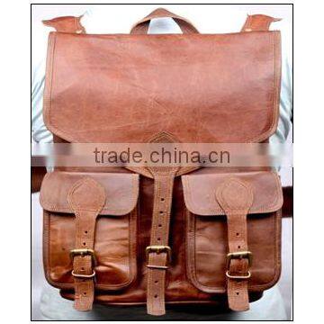 Classic Design Handmade Vintage Leather College Bag photo-2