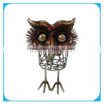 metal owl basket for home decor