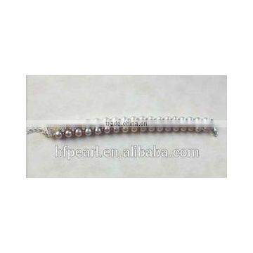 2 Rows 6.5-8mm Round Freshwater Pearl Jewelry Sets photo-4