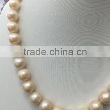 Fancy 9-10mm Pink Freshwater Pearl Necklace Designs For Ladies photo-2