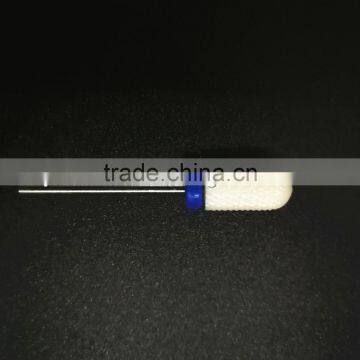 Polishing Drill Barrel Ball Total Length 40MM Medium Type Head Blade Diameter 13MM White Ceramic Burr for Nail photo-4
