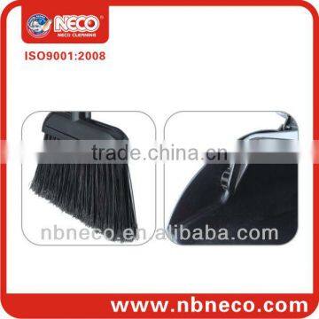 Lobby Black Dustpan & Broom With Brush