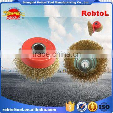 5" Steel Wire Cup Brush Wheel Twist Knot Crimped Bowl Disc Abrasive Round Grinding Cheaning Brush photo-5