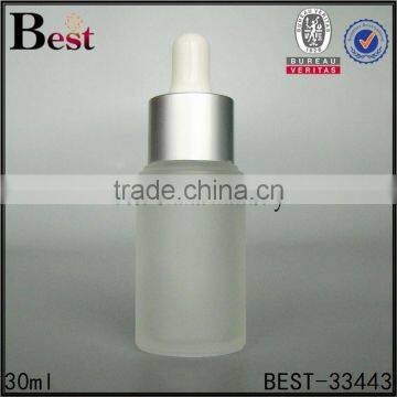 China Frosted Cosmetic Essential Oil Fragrance Perfume Glass Bottle 30ml With Gold Aluminum Dropper Wholesale photo-5