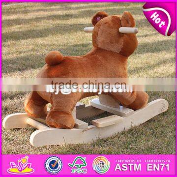 2017 New Design Cute Bear Wooden Baby Rocking Animal W16D073 photo-5