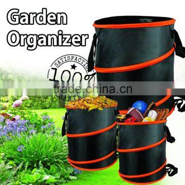 Multipurpose 10 Gallon Garden Organizer [Camping Trash Bag] Foldable Premium Storage Automatic Instant Pop-Up Light Portable Ham photo-6