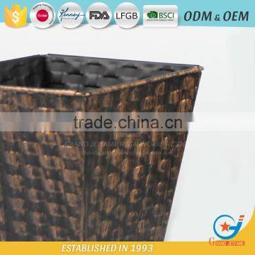 Galvanized Garden Wrought Iron Outdoor Planters Coated Zinc Flower Pot photo-3