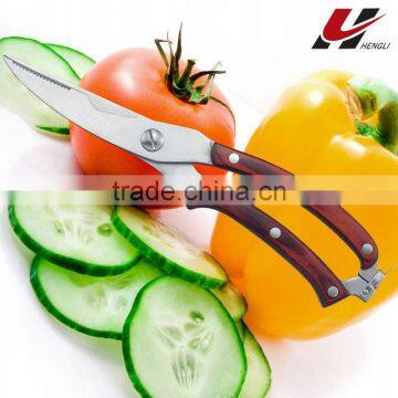 very good quality hot sell wood handle poultry scissors L10164w