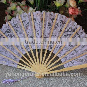Wholesale 27cm Wedding Purple Lace Wedding Fans photo-2