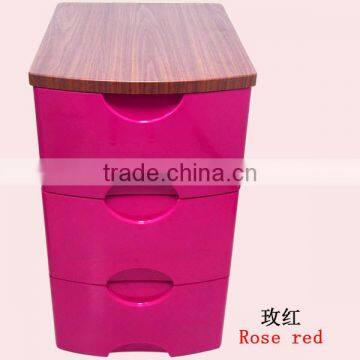 3 Layers Wooden Cover Plastic Chest Of Drawers photo-6