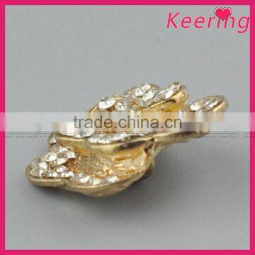 Decorative Shiny Metal Rhinestone Gold Buttons for Decoration WBK-1489 photo-2