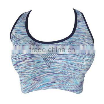 OEM custom women seamless shockproof racerback stretch yoga bra