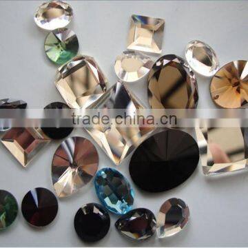 2015 Wholesale Flat Back Loose Stone, Glass Flat Abck Sew-on Stone photo-2