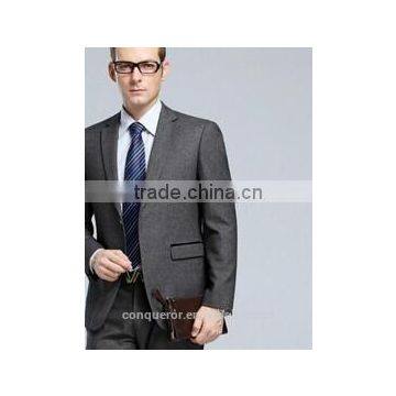 Micro-check Wool 'M Line' 3-Button Suit With Flat Front Pants (SHT1066) photo-2