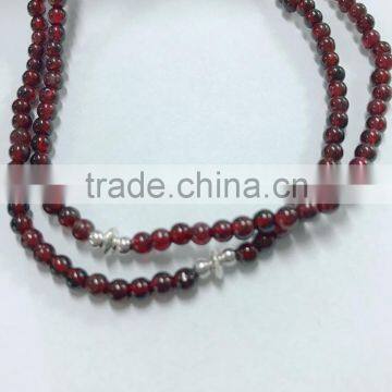 Direct Sale Natural Sterling Silver Jewelry Garnet Lotus Necklace photo-5