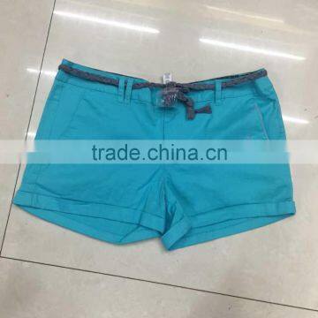 Ladies cotton/polyester shorts stock apparel