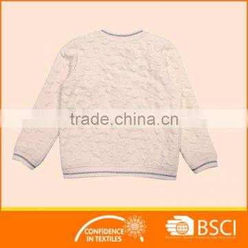 Without Hood Zip up Heart Jacquard Design Kid Jacket photo-2