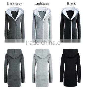 2016 Women's Winter Slim Hooded Coats Fur Collar Cotton Warm Long Coat Jacket Outwear Top