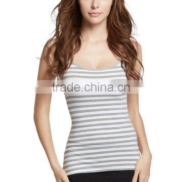Plain Gray Stripe Stringer Tank Top Custom
