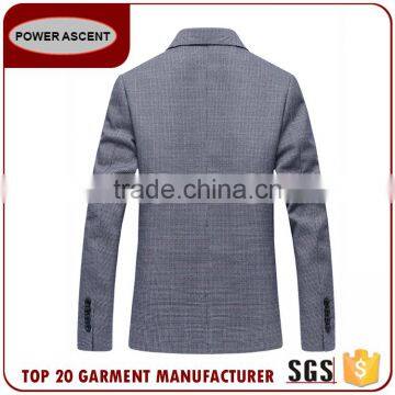 Wholesale Latest Design Royal Mens Fashion 2 Button Blue Suit Jacket Blazer With Sleeve Cuff photo-3