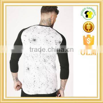New Design Printing t Shirt 3/4 Raglan Sleeves T-shirts Oem Clothing Men photo-2