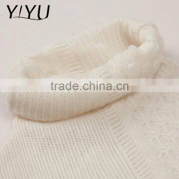 European Casual Style Women Soft White Rollneck Cashmere Knit Sweater photo-5