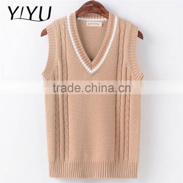 Winter Autumn Women Long Pattern Knit School Uniform Sweater Vest photo-2