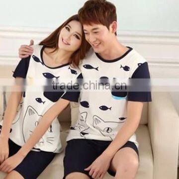 2015 wholesale summer cotton pajamas couple