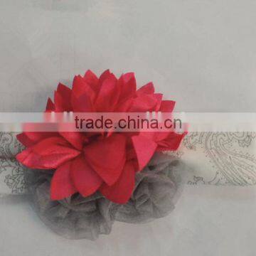 Wholesale Girls Accessories 2016 Cotton Knit Baby Headbands Elastic Besutiful Baby Girl Flower Headbands Boutique Children Bands photo-3