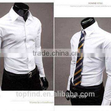 White color man long sleeve dress shirts