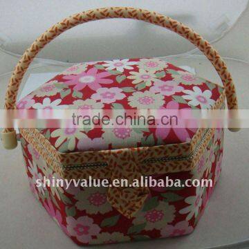 Beautiful Flower Pattern Sewing Basket Manufacturer photo-2